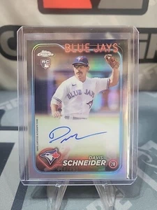 2024 Topps Chrome Davis Schneider Rookie Refractor Auto /499 Blue Jays RC - Picture 1 of 2