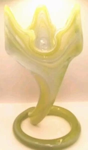Murano Italian 1960'S VTG "Artist Beautifully Blown Swirl Glass Vase" Free Ship  - Picture 1 of 12