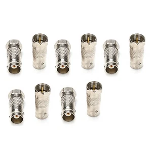 10 Pcs BNC Female to F Type Male Adapter Durable Repalcement Parts Accessories - Zdjęcie 1 z 6