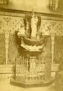 France Paris Notre Dame de Boulogne sur Seine old Cabinet Photo Fernique 1880 - Foto 1 di 3
