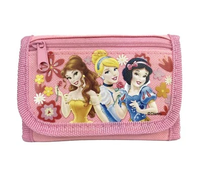 Disney Princess Children girl's Tri Fold Wallet - Light Pink - Image 1 of 4