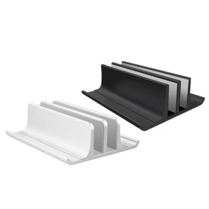 Dual Slot Aluminum Vertical Laptop Stand Space Saving Laptop Holder for Notebook - Afbeelding 1 van 9