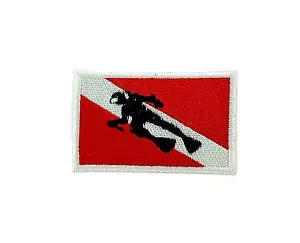 Patch Flagge Rucksack Backweste Tasche Tauchen Taucher Tauchen bestickt Aufbügeln - Bild 1 von 1