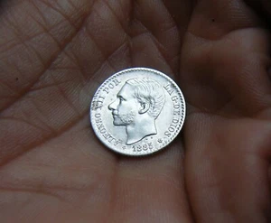 ALFONSO XII MONEDA DE 50 CENTIMOS 1885*86 PLATA - Imagen 1 de 4