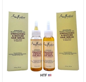 2 Shea Moisture Jamaican Black Castor Oil Strengthen & Restore Hair Serum 2oz ea - Picture 1 of 1