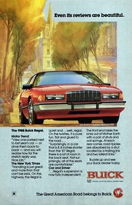 1988 Buick Regal "Its Reviews Are Beautiful" Original Color Print Ad - Picture 1 of 1