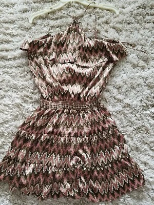 Mini Vestido TBags Los Angeles Multicolor, Con Volantes - Talla S Foto 1 de 3