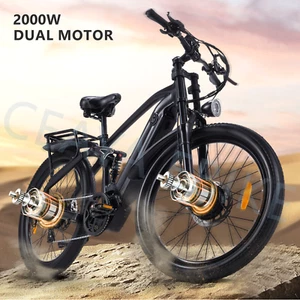 2000W Dual Motor E Mountainbike 48V Elektrofahrrad 26 Zoll Ebike Fatbike Pedelec - Bild 1 von 24