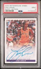 2005 Rittenhouse WNBA Autograph Lisa Leslie Action PSA 9 Los Angeles Sparks