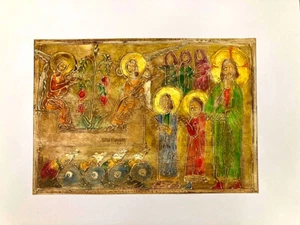2019 AUFERSTEHUNG von JESUS Miniatur christliche Kunst Gemälde Ikone ARMENISCH Kevork - Bild 1 von 8