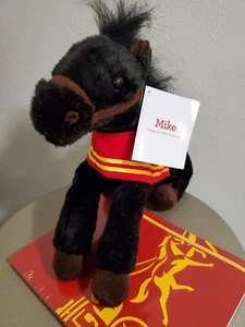 Wells Fargo 2016 MIKE Plush Pony Stuffed Animal 12" Black Horse & Book ~ NICE! - Picture 1 of 7