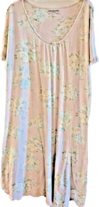 Miss Elaine Damen Nachthemd 3X rosa blau Blumen Pullover Kleid weich Strick Spitze - Bild 1 von 8