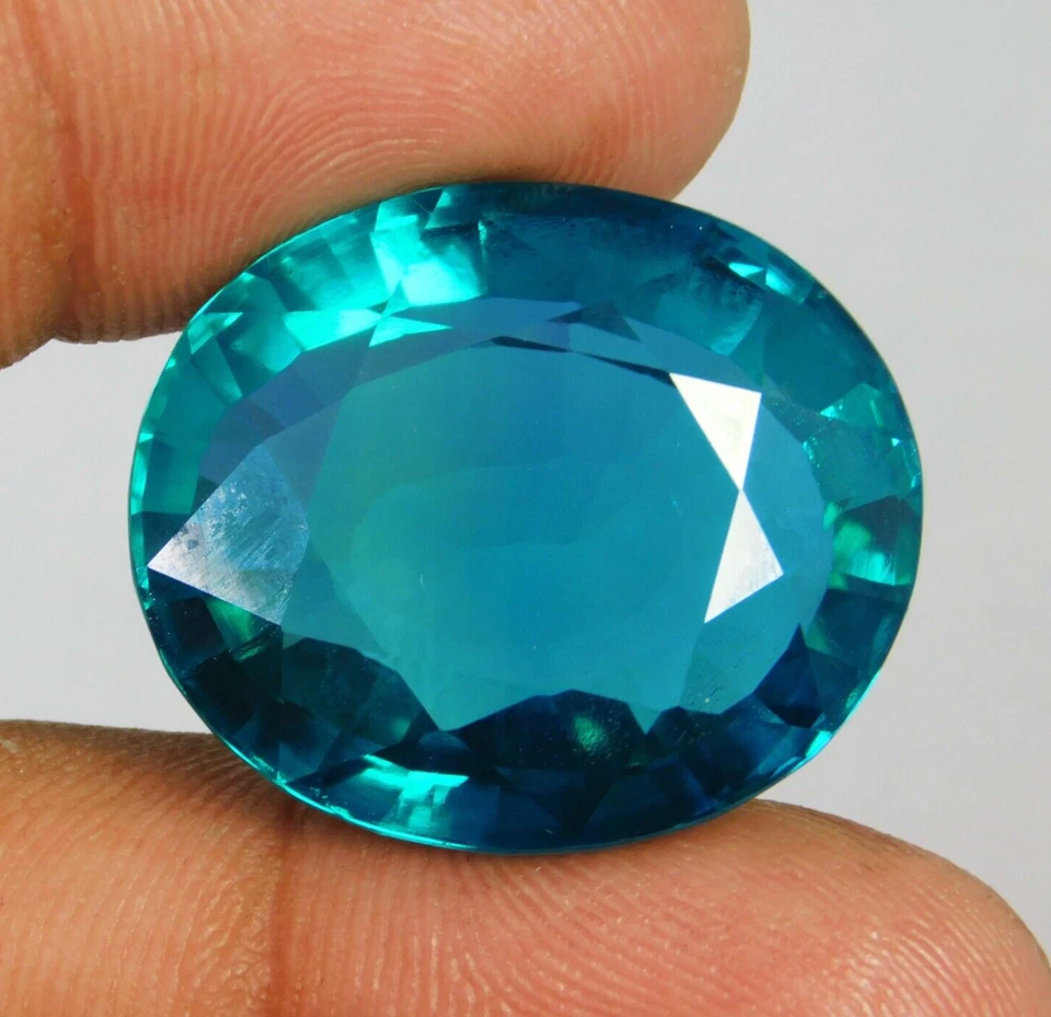 CERTIFIED 63.05 CT NATURAL VGTL  NEON PARAIBA TOURMALINE OVAL CUT LOOSE GEMSTONE - Image 1 of 4