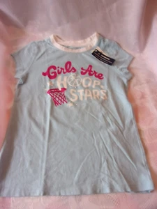 GAP-SIZE XLARGE (12) GAP GIRL 100% COTTON BLUE HOOP T-SHIRT FOR GIRLS - Picture 1 of 2