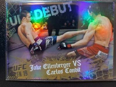 Jake Ellenberger vs Carlos Condit #129 2010 UFC Main Event Thick Gold Parallel - Image 1 of 2