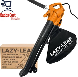 Lazy-Leaf Powerful Leaf Blower and Vacuum Corded Collector Garden Patio Gutters - Picture 1 of 7