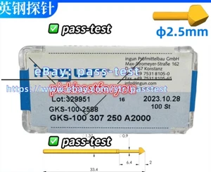 100pcs/box NEW FOR INGUN GKS 100 307 250 A2000 TEST PROBE P7612B YL#passtest - Picture 1 of 1