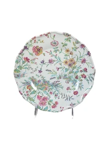 April Cornell 100% Melamine Plate Set of 4 Floral Pinks Green Blue Multi-colored - Picture 1 of 10