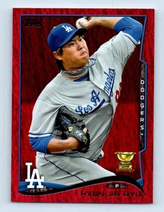 2014 Topps Red Foil ! Hyun-Jin Ryu Los Angeles Dodgers #40 - Picture 1 of 2