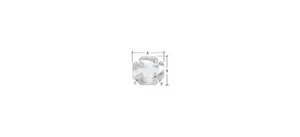 CRL HGC412 Clear Acrylic 4-Way Heavy Glass Connector for 1/2" Glass - Picture 1 of 3