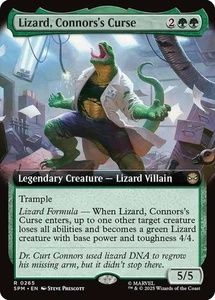 NM Extended Art Lizard, Connor's Curse, MTG, Marvel's Spider-Man, Magic, 265 - Picture 1 of 1