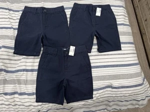 Bundle of 3 Children's Place Boys Navy Shorts Flat Front School Uniform Size 5 - Picture 1 of 5