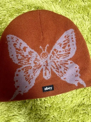 Gorro mariposa naranja/púrpura Obey Foto 1 de 3