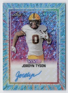 2025 Leaf Vivid Jordyn Tyson Blue Shimmer Auto #2/10 ARIZONA STATE SUN DEVILS - Picture 1 of 2