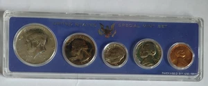 1967 US Special Mint Set SMS 5 Coins with 40% Silver Kennedy Half Dollar and Box - Picture 1 of 19