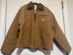 Carhartt JO1 BRN Full Zip Detroit Blanket Lined Jacket Brown 46 Regular Neu mit Etikett  - Bild 1 von 11