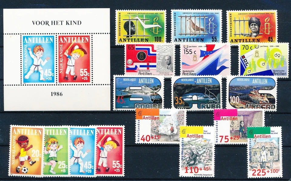 LS61568 Dutch Antilles child welfare fine lot MNH - Image 1 of 1