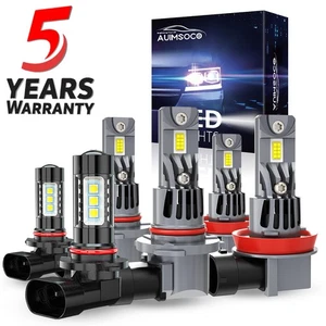 For Ford F 150 2015-2020 6K Front LED Headlight Hi/Lo Beam + Fog Light Bulbs - Picture 1 of 16