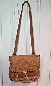 The Sak Ventura Embossed Tan Glazed Leather Convertible Backpack Crossbody Bag - Picture 1 of 22