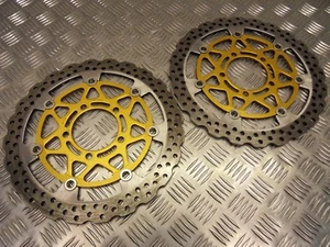 Par de discos de freno de rueda delantera genuinos Kawasaki ZX6R 636 2013 a 2023 - Imagen 1 de 3