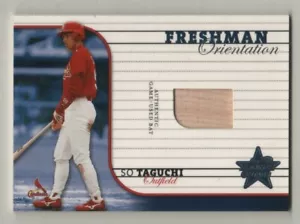 2002 Leaf Rookies & Stars Freshman Orientation So Taguchi Cardinals Game Used - Picture 1 of 1