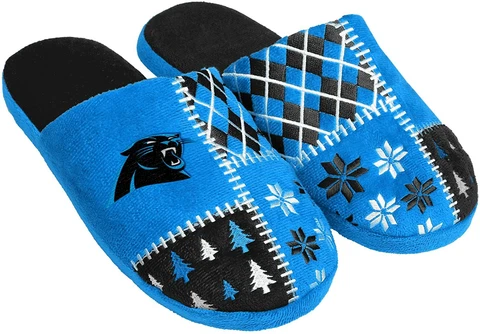 NFL Carolina Panthers Christmas Gift Slippers Women 8.5/9.5 or Men's 7/8 US Cover