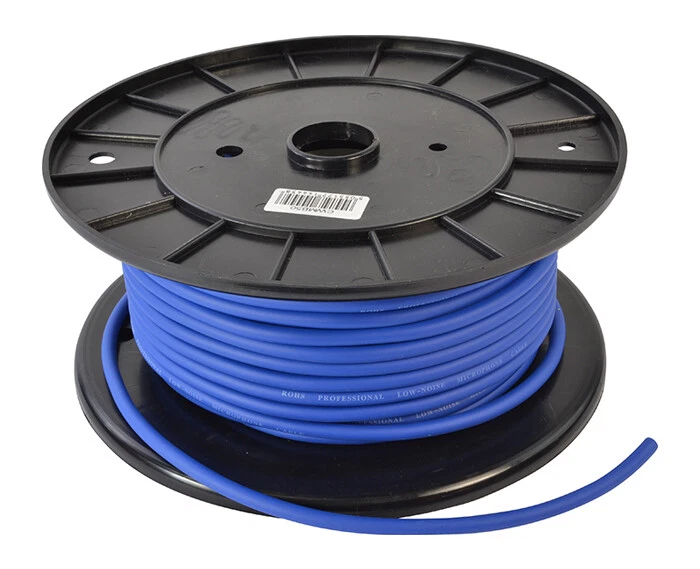 COBRA Microphone Cable, Low Noise, Flexible Blue, 50m Roll