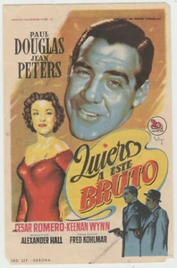 Love That Brute 1950 Spanish Movie Herald - Paul Douglas, Cesar Romero - Picture 1 of 2