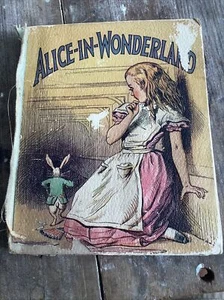 1930's ALICE'S ADVENTURES IN WONDERLAND easy to read series w/ illus. TENNIEL - Foto 1 di 12
