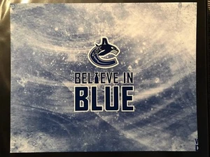 Vancouver Canucks Logo 8x10 Unsigned Believe In Blue - Picture 1 of 1