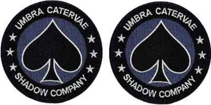Umbra Catervae Shadow Company Spade Patch | 2PC iron on or Sew on 3.5"x3.5" - Picture 1 of 1