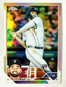 2023 Topps Chrome Riley Greene Refractor RC #182 Tigers Star Rookie! - Bild 1 von 3