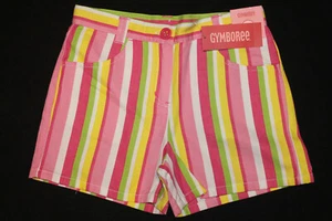 Pantalones Cortos de Verano Gymboree PRETTY LADY Rosa Naranja Amarillo RAYAS Niñas 9 o 12 - Imagen 1 de 3
