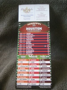 2016 Houston Texans Refrigerator  Magnet Schedule-Also Includes UT-UH & TA&MU - Picture 1 of 6