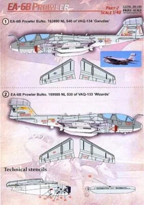 Print Scale Decals 1/48 GRUMMAN EA-6B PROWLER Part 2 - Picture 1 of 3