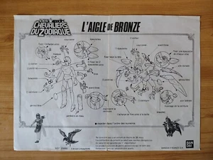 Instrucciones L´AIGLE DE BRONZE - LES CHEVALIERS DU ZODIAQUE 1987 BANDAI - Imagen 1 de 2