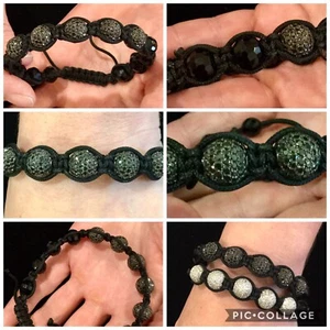 ¡HERMOSO, NUEVO BRAZALETE DE CUENTAS DE DIAMANTES RAFAELLO & CO., NY, 18K Y NEGRO PARA HOMBRE! - Imagen 1 de 7