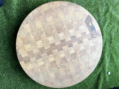 Ex Display Round Butchers Chopping board table work surface Island - Image 1 of 4
