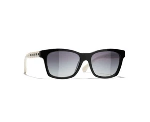 Chanel 5484 c 1656/S6 Black and White/Grey Sunglasses 54 x 17 x140 - Picture 1 of 4