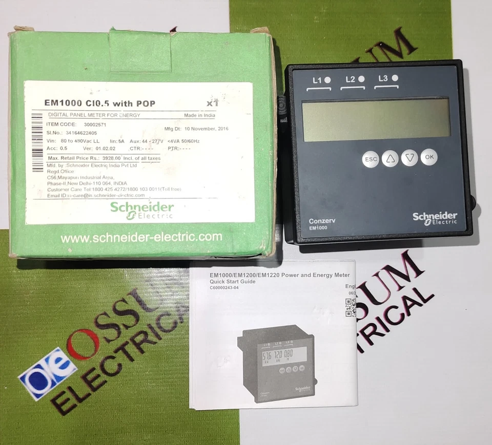SCHNEIDER EM1000 DIGITAL POWER AND ENERGY METER TENSION 44-300VAC LIVRAISON R... - Photo 1/4